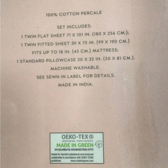 Kate Spade Twin Size Sheet Set white with gold, pink red stars stardust NWT - Picture 3 of 7